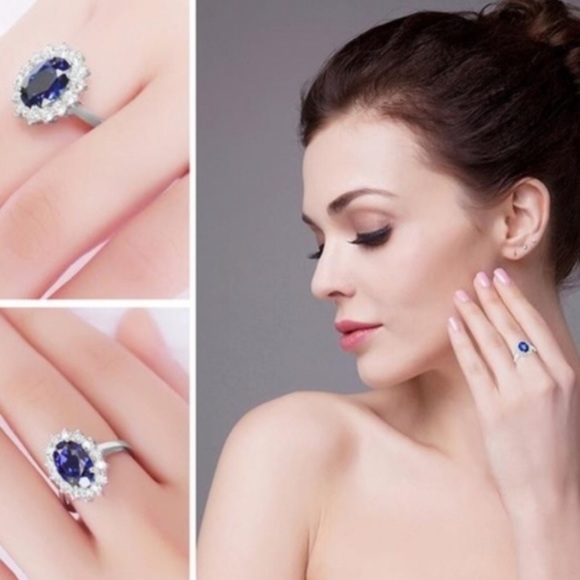 2.6 CT Blue Sapphire Ring - Picture 4 of 5